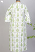 Khaadi Cotton Checkered Kurta With Graphic Block Print
