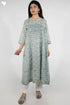 Mul Mul Cotton Dress With Panels In Graphic Block Print