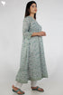 Mul Mul Cotton Dress With Panels In Graphic Block Print