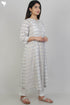 Mul Mul Cotton Dress With Panels In Graphic Block Print