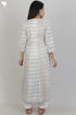 Mul Mul Cotton Dress With Panels In Graphic Block Print