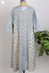 Mul Mul Cotton Dress With Panels In Floral Block Print