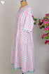 Cotton Cambric Anarkali in Pink Floral Hand Block Print