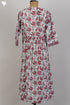 100% Cotton Fine Slub Dress in Floral Hand Block