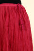 Chanderi Silk Crinkled Skirt In Magenta