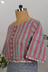Cambric Cotton Blouse In Graphic Block Print