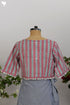 Cambric Cotton Blouse In Graphic Block Print