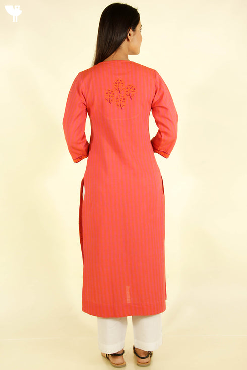 Khaadi Cotton Kurta With Chikankari Embroidery
