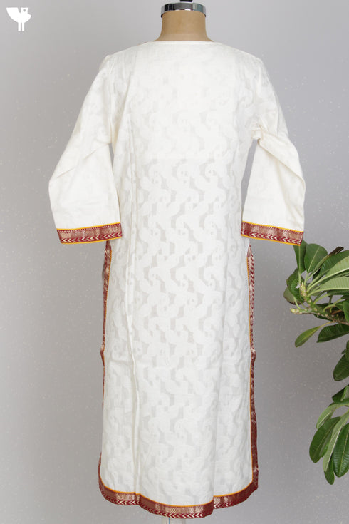 Benares Brocade Kurta With Embroidery