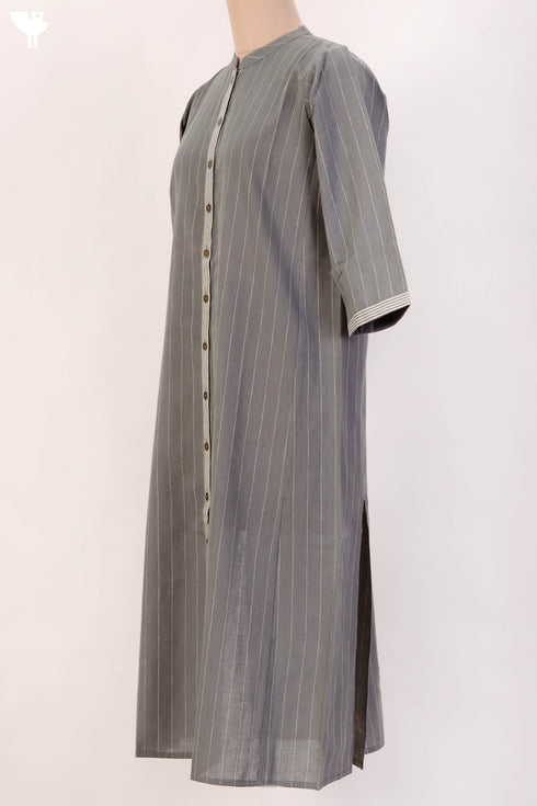 Khaadi Cotton Paneled Button Down Kurta