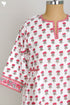 Cambric Cotton Dress In Floral Block Print