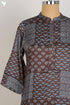 Satin Kurta In Graphic Block Print