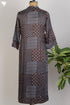 Satin Kurta In Graphic Block Print
