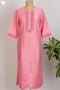 Chanderi Silk Kurta With Tissue Embroidery
