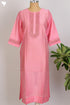 Chanderi Silk Kurta With Tissue Embroidery