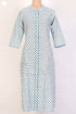 Cambric Cotton Kurta WithFloralBlock Print