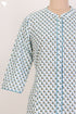 Cambric Cotton Kurta WithFloralBlock Print