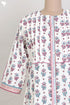 Cambric Cotton Pintucked Dress In Floral Block Print