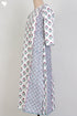 Cambric Cotton Paneled Dress In Floral Block Print