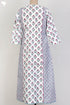 Cambric Cotton Paneled Dress In Floral Block Print