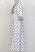 Cambric Cotton Paneled Kurta In Floral Block Print