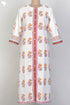 Cambric Cotton Button Down Kurta In Floral Block Print