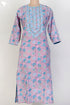 Cambric Cotton Kurta In Floral Block Print
