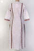 Cambric Cotton Paneled Kurta In Graphic Block Print