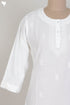 Cambric Cotton Kurta With Chikankari EmbroideryIn Ivory White