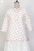 Cambric Cotton Top With Floral Block Print