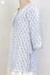 Cambric Cotton Top With Floral Block Print
