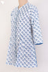 Cambric Cotton Top With Floral Block Print