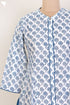 Cambric Cotton Top With Floral Block Print