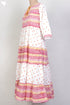 Cambric Cotton Tiered Dress With Block Print