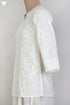 Cambric Cotton Lace Top With Ivory Block Print