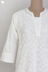 Cambric Cotton Lace Top With Ivory Block Print
