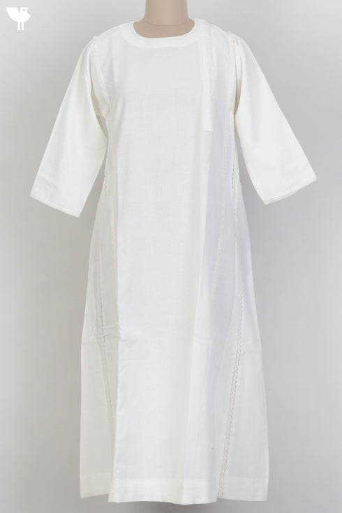 Khaadi Cotton Button Down Kurta With Lace Inserts