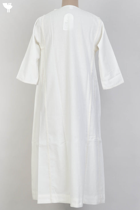 Khaadi Cotton Button Down Kurta With Lace Inserts
