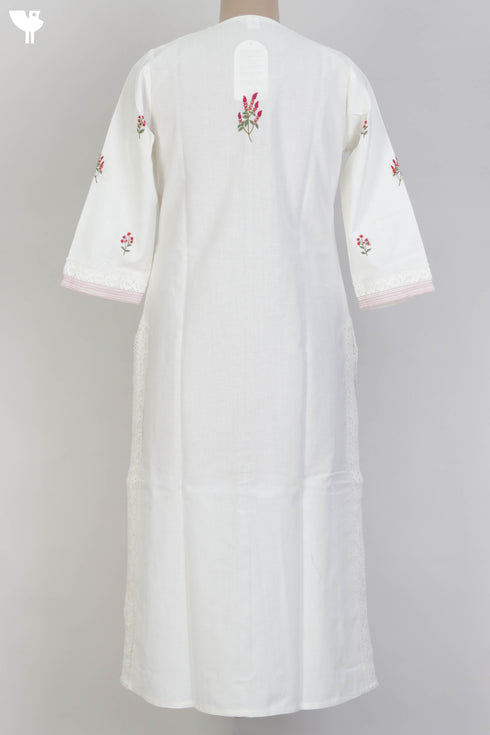Khaadi Cotton KurtaWith Floral Embroidery
