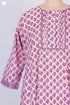 Mulmul Cotton Pintucked Dress In Floral Block Print