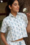 Khaadi Button- Down Top In Floral Block Print