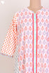 Cambric Cotton Dress With Geometric Block Print