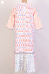 Cambric Cotton Dress With Geometric Block Print