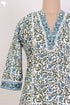 Cambric Cotton Kurta With Lace In Floral Print