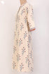 Organic Cotton Striped Kurta With Floral Block Print