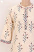 Organic Cotton Striped Kurta With Floral Block Print