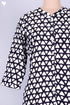 Rayon Button Down Kurta In Graphic Block Print