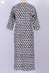Rayon Button Down Kurta In Graphic Block Print
