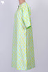 Cambric Cotton Kurta With Abstract Block Print