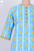 Cambric Cotton Kurta In Paisley Block Print